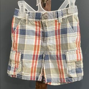 Gymboree Plaid Kids Shorts - Red, Blue, Tan